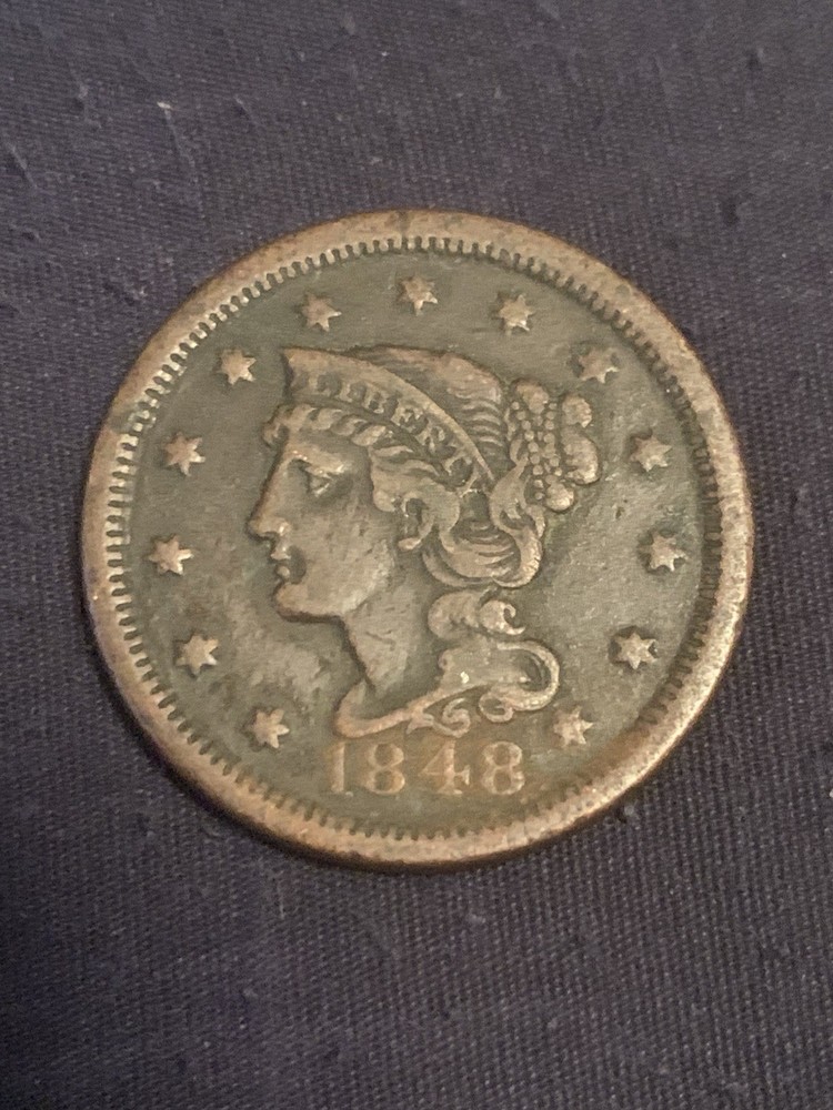 1848 Braided Hair Large Cent