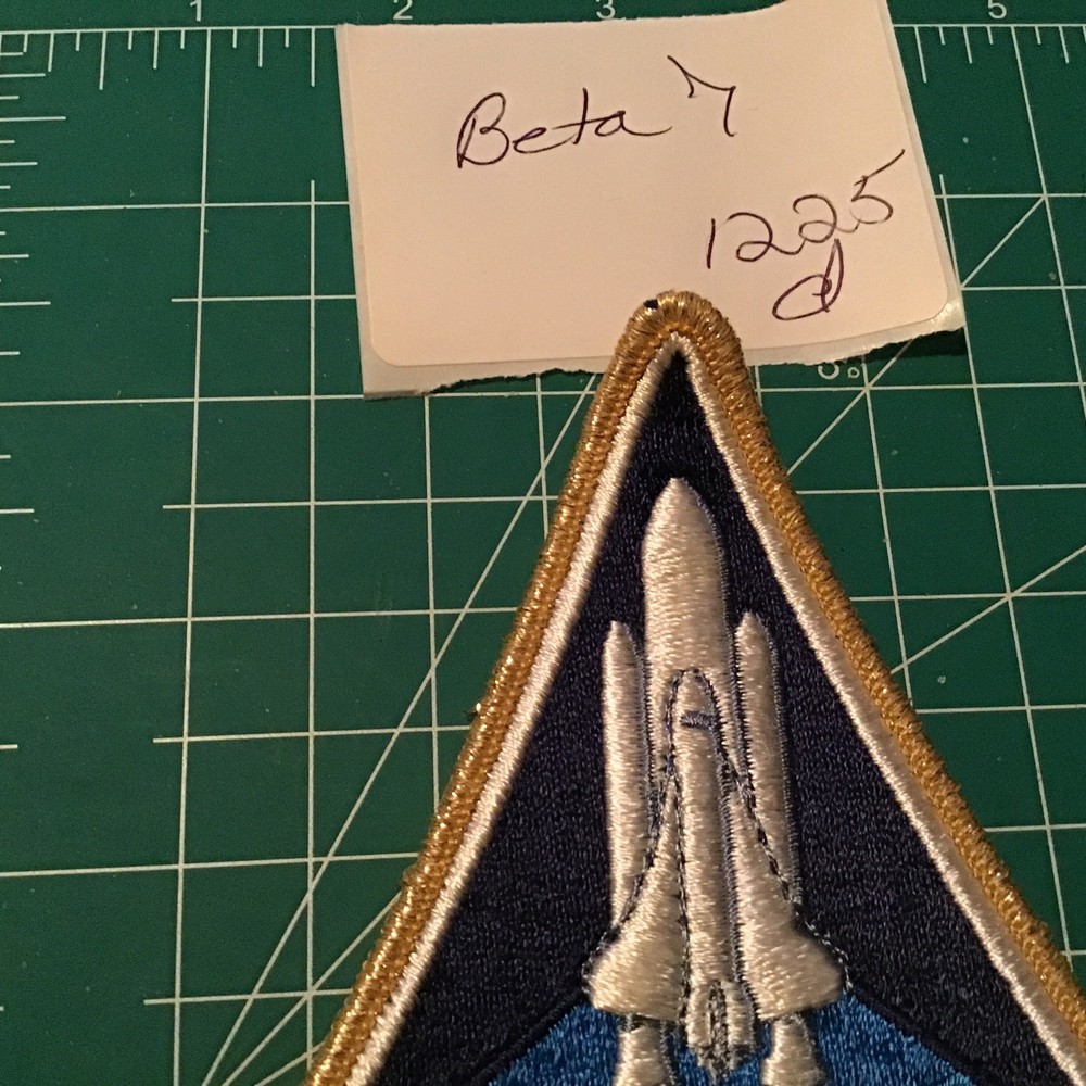 NASA Space Shuttle Triangle Souvenir 4.25” Tall Embroidered Patch Badge