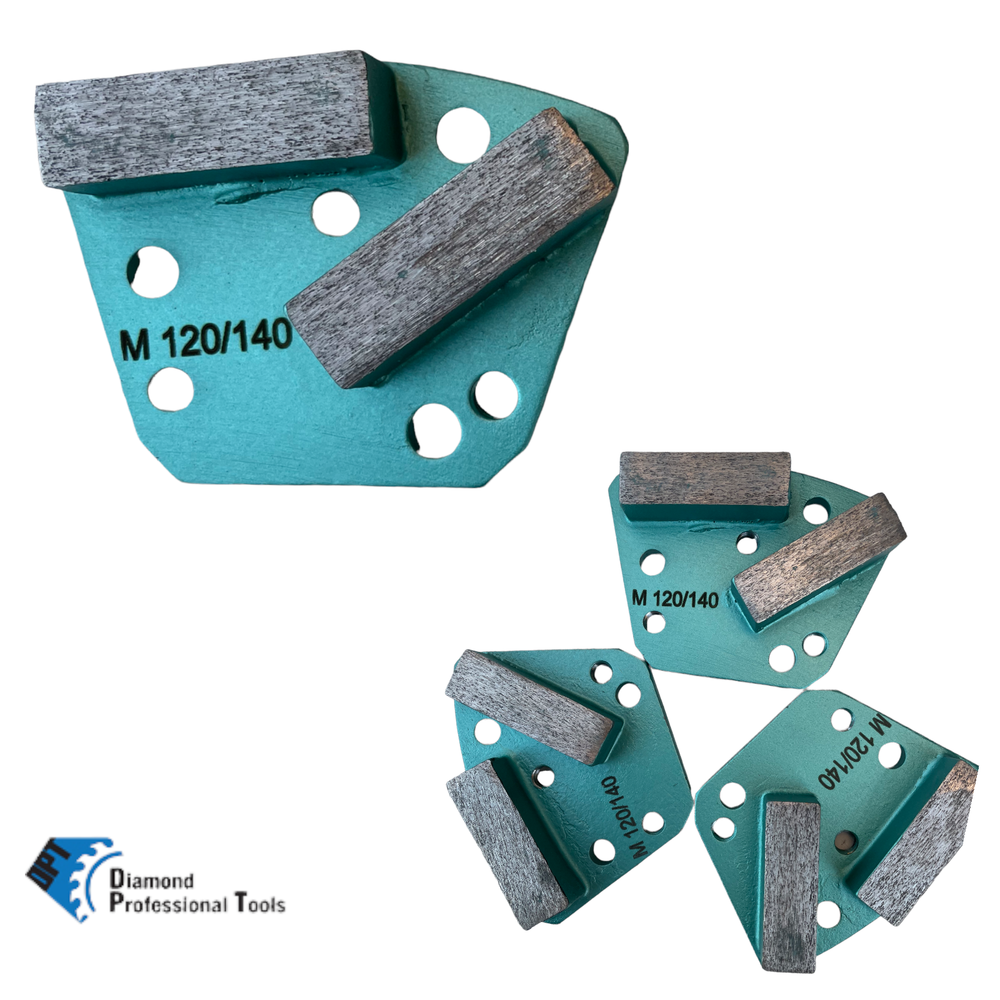 9 Pack Trapezoid Grinding Disc for Bolt on Diamatic Sase CPS Concrete Grinders