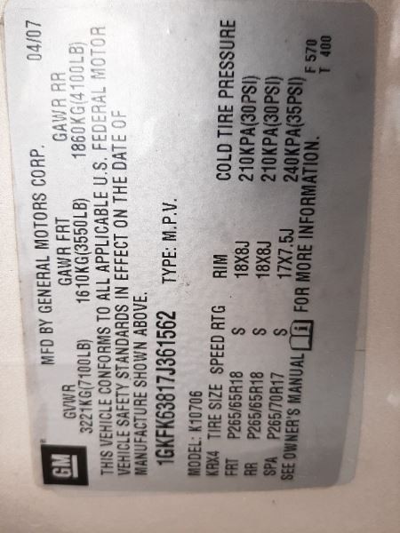 YUKON 2007 High Mounted Stop Light 541601