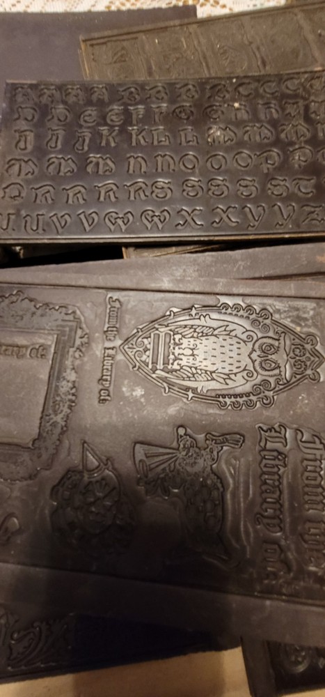 Vintage Wooden Stamp Plates