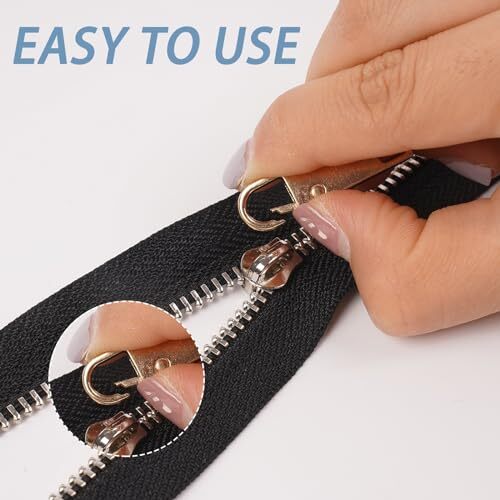 Deoward Zipper Pull Replacement Metal Black+Silver+Gold Zipper Pulls Cord