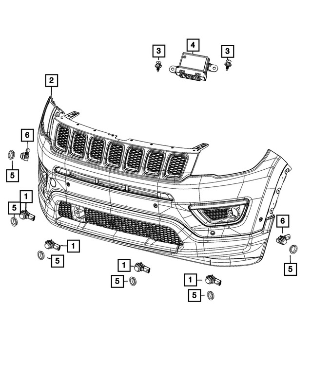 Genuine Mopar Park Assist Sensor 5ut06tzzaa