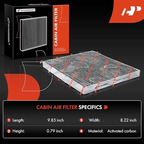 2-PC Cabin Air Filter with Activated Carbon Compatible with Chrysler Pacifica