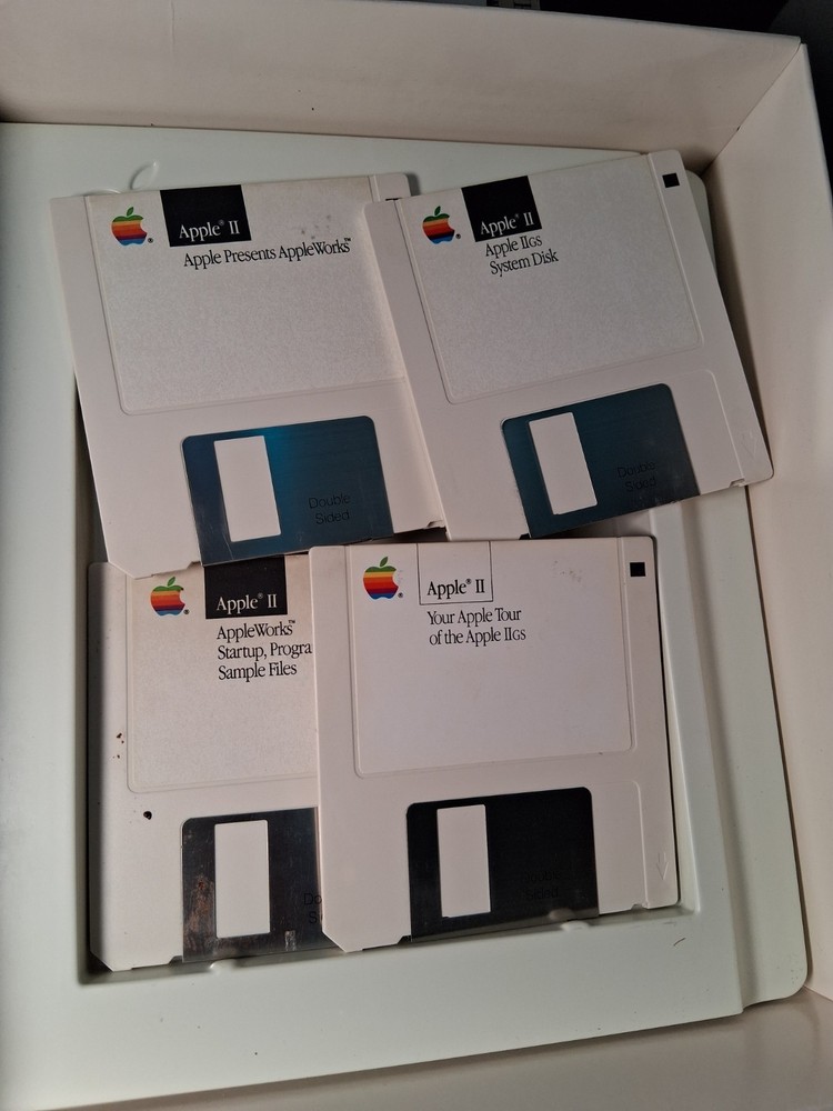 Apple II AppleWorks Package Disks, Box, Manuals