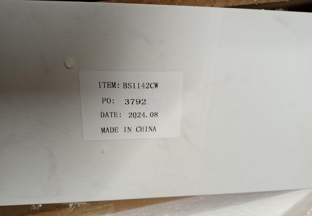 42 in. Engineered Marble Backsplash for Cabinet Vanity Carrara White