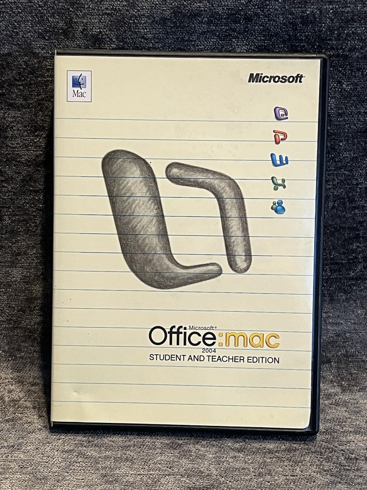 MICROSOFT OFFICE (Mac) Student and Teacher 2004 - Full Version (Retail)