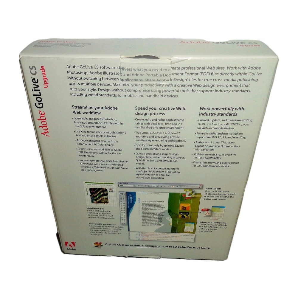 ADOBE GoLive CS Upgrade With Serial # Number For Windows