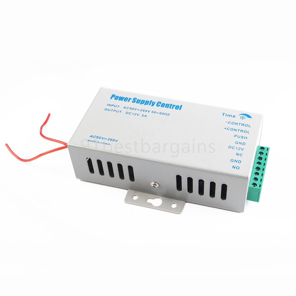 Door Access Control Power Supply DC 12V 5A 36W for Entry System Lock RFID Reader