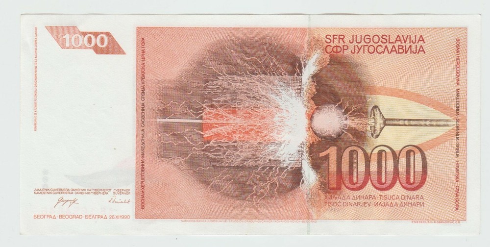 1 NOTE FROM TESLA BUNDLE $1000 CURRENCY BANKNOTE MONEY NOTE BILL CASH $$$$$