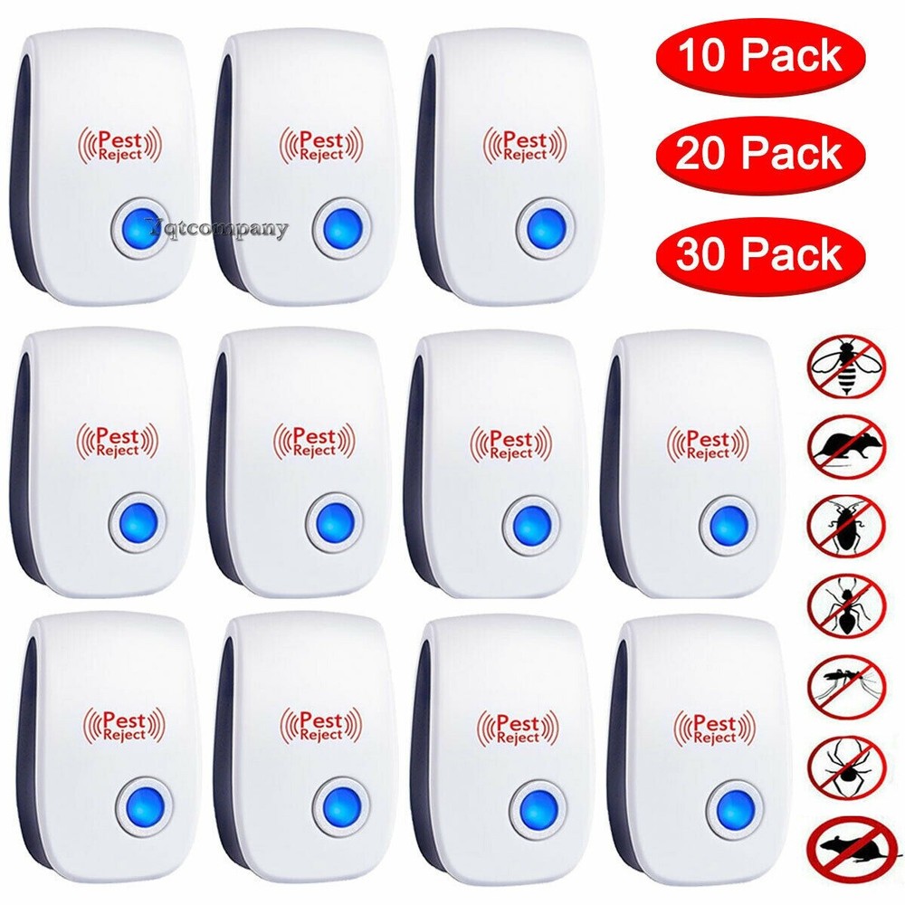 Electronic Pest Reject Control Ultrasonic Repeller Home Bug Rat Spider Roaches