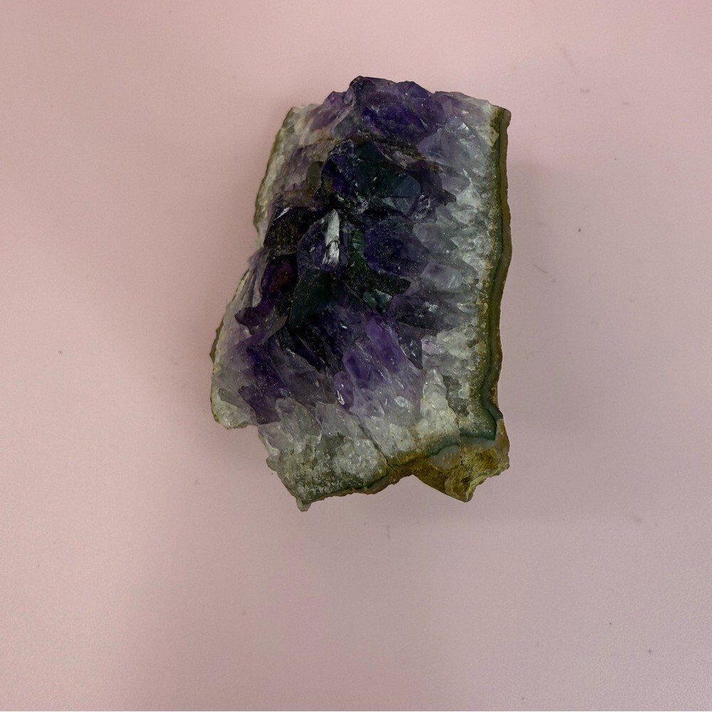 Amethyst Crystal Geode Cluster - Deep Purple