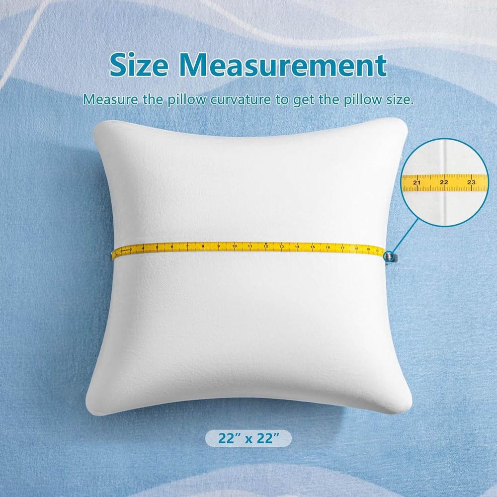 22 ×22 Throw Pillow Memory Foam Pillow Insert - Square Accent Pillow for Deco...