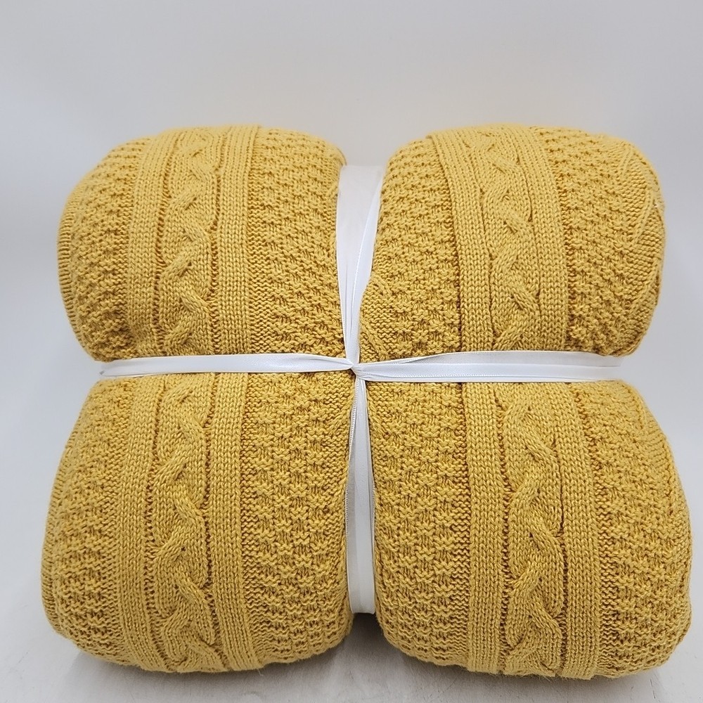 NEW Customized Blanket - Mustard with Hexagon Name Plate "Noah"