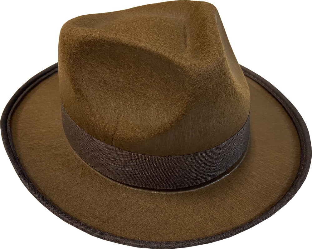 Brown Horror Slasher Fedora Costume Accessory