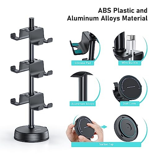 Headphone Controller Storage Stand Holder with Anti Controller Holder 3 Tiers