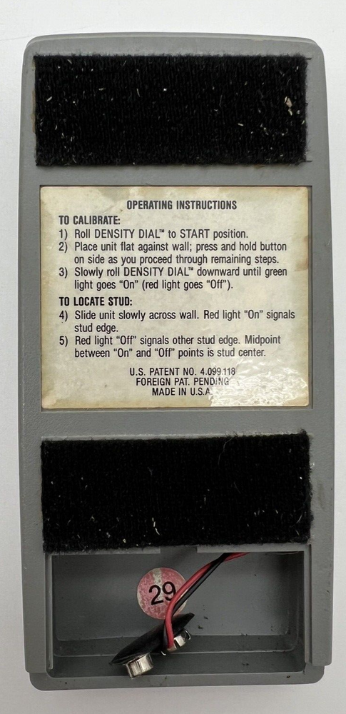 old school - STUDSENSOR II - Vintage Wall Stud Finder - Zircon - Tested, Works