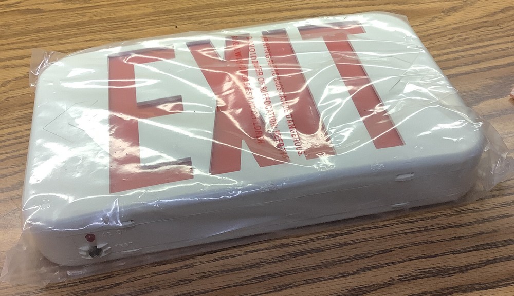 Slimline LED Thermoplastic Exit Sign Red