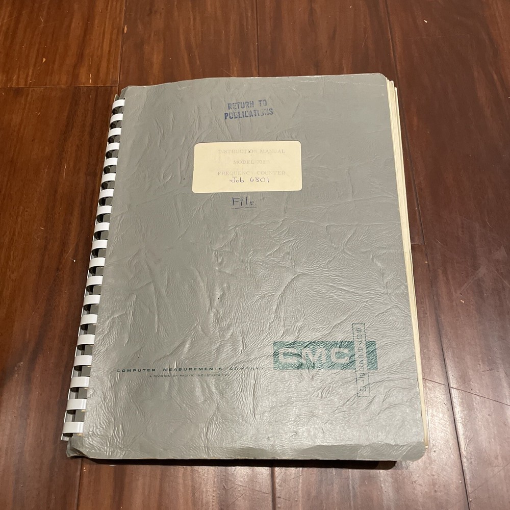 CMC Model 702B Frequency Counter Instruction Manual