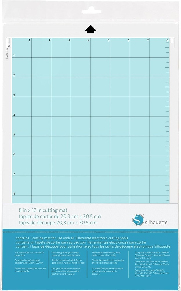 8 Silhouette Portrait Cutting Mat, Medium, Blue