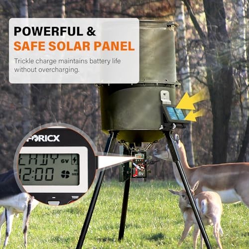 6V Solar Panel for Deer Feeder, Efficient Solar Panel Charger w/Adjustable