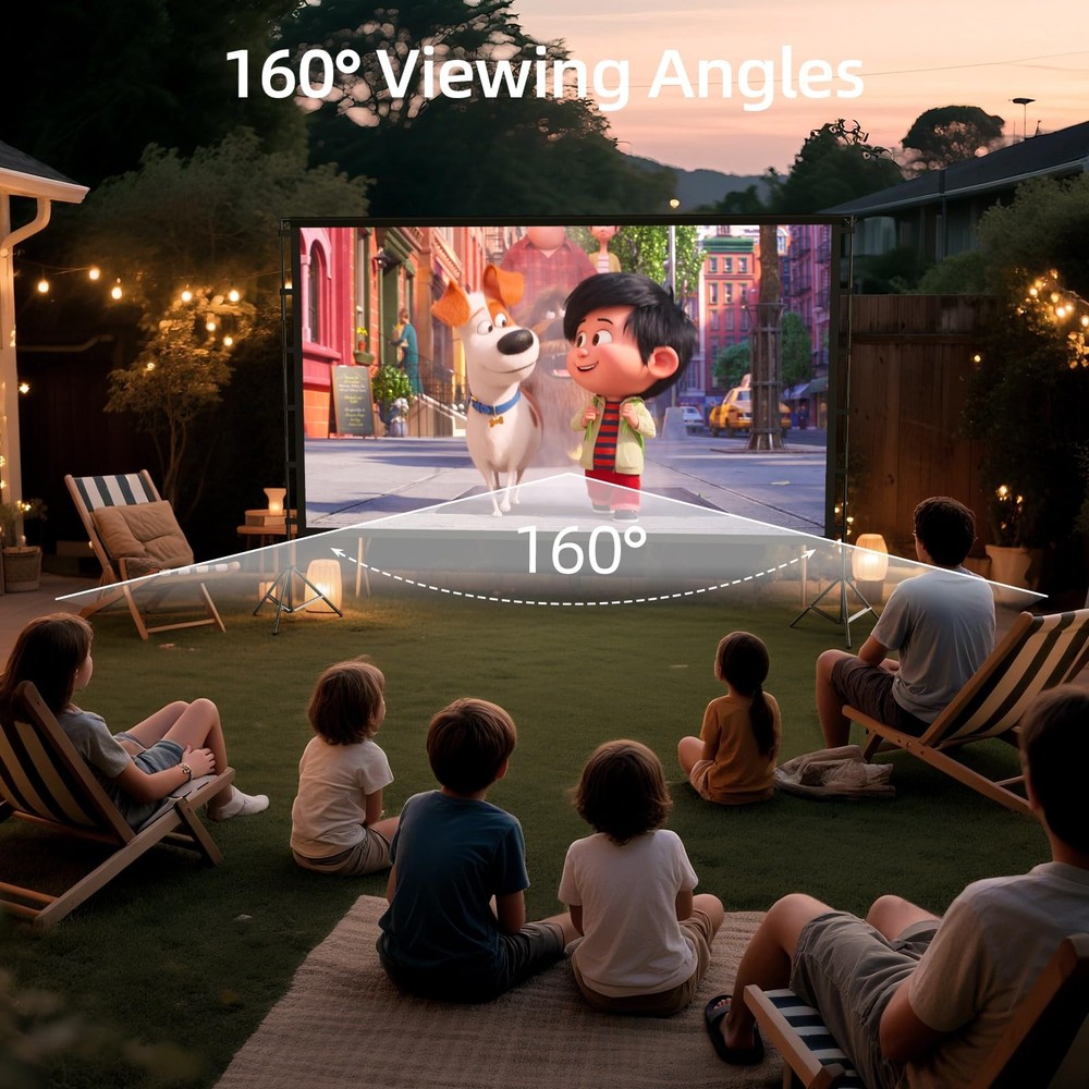 Projector Screen Outdoor, Projector Screens with Stand Portable 120" Foldable...