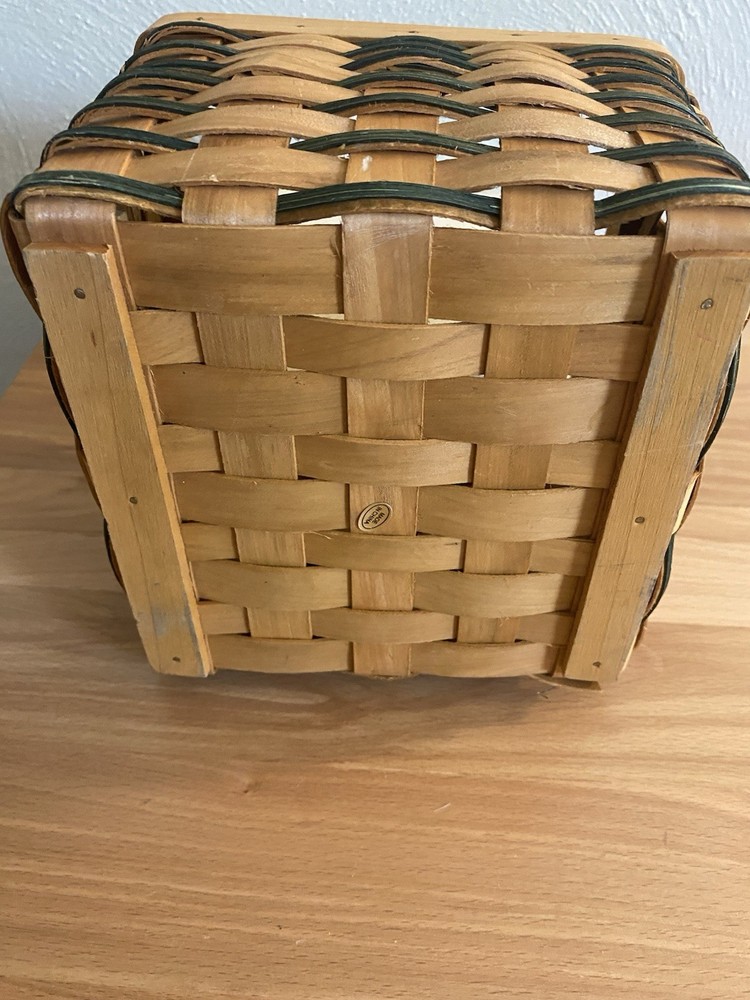 Decorative Basket With Hinged Lid Featuring A Rooster