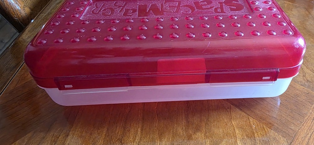 Vintage Y2K Spacemaker Pencil Box Plastic Storage Case X1