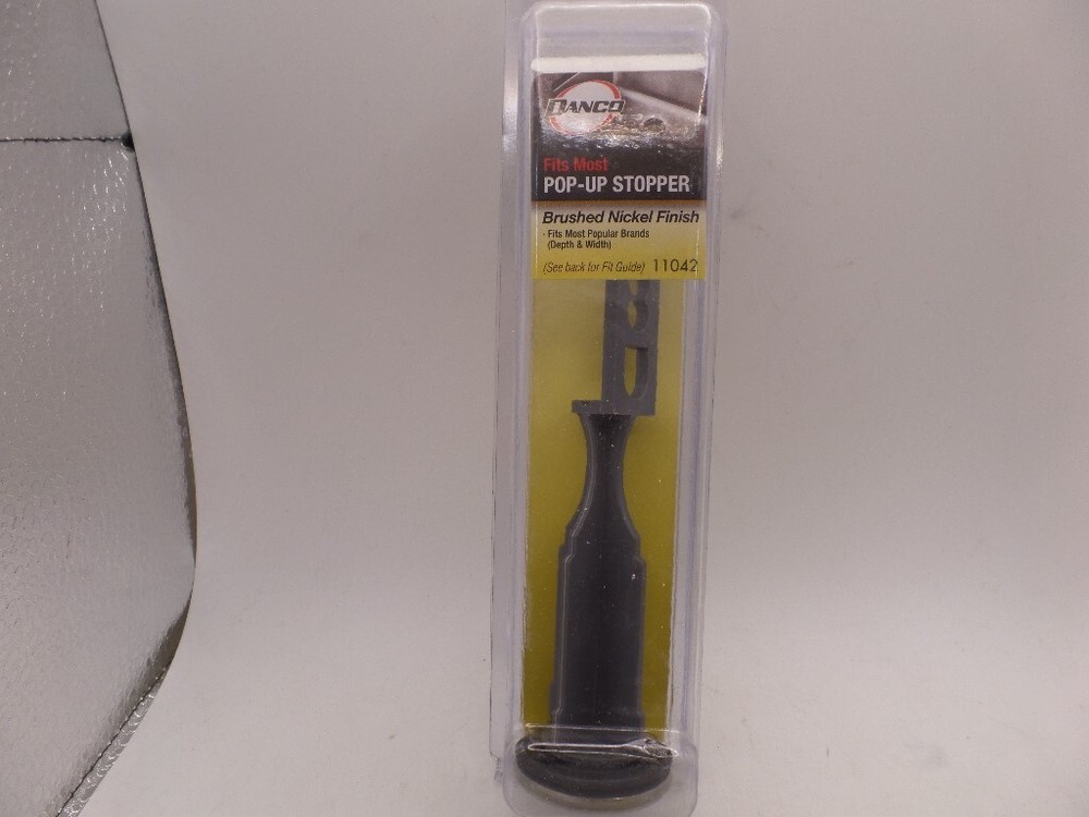 DANCO 11041 5 IN. PLASTIC BATHROOM POP-UP DRAIN STOPPER IN BRUSHED NICKEL
