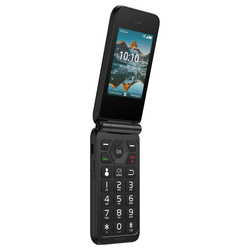 Boost Mobile Summit Flip Phone Bundle Dual 2.8" Display- 12 Months FREE Service!