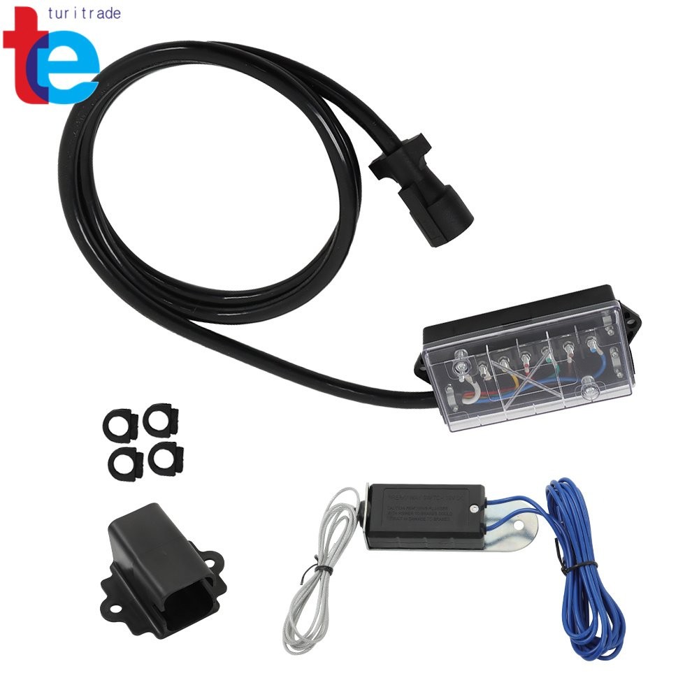 8 Ft Trailer Cord 7 Way Plug Inline Junction Box Wiring Harness Kit