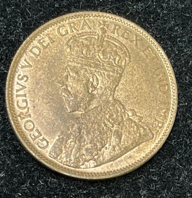 1912 Canada One Large Cent Coin