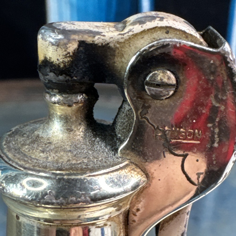 Silver Plate Ronson "DECANTER" Table Lighter Working Condition-VTG