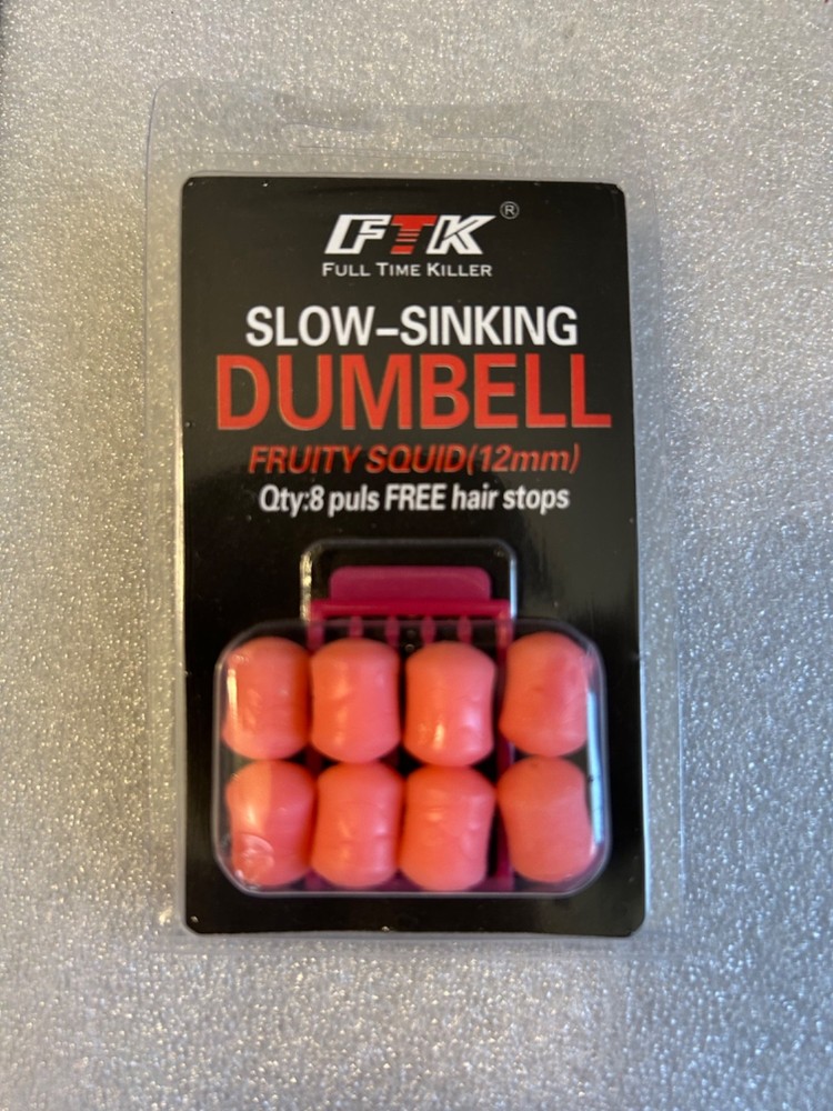 FRUITY SQUID FLAVOUR 12 Mm Slow Sinking 8pcs/pack Plastic Dumbells Baits