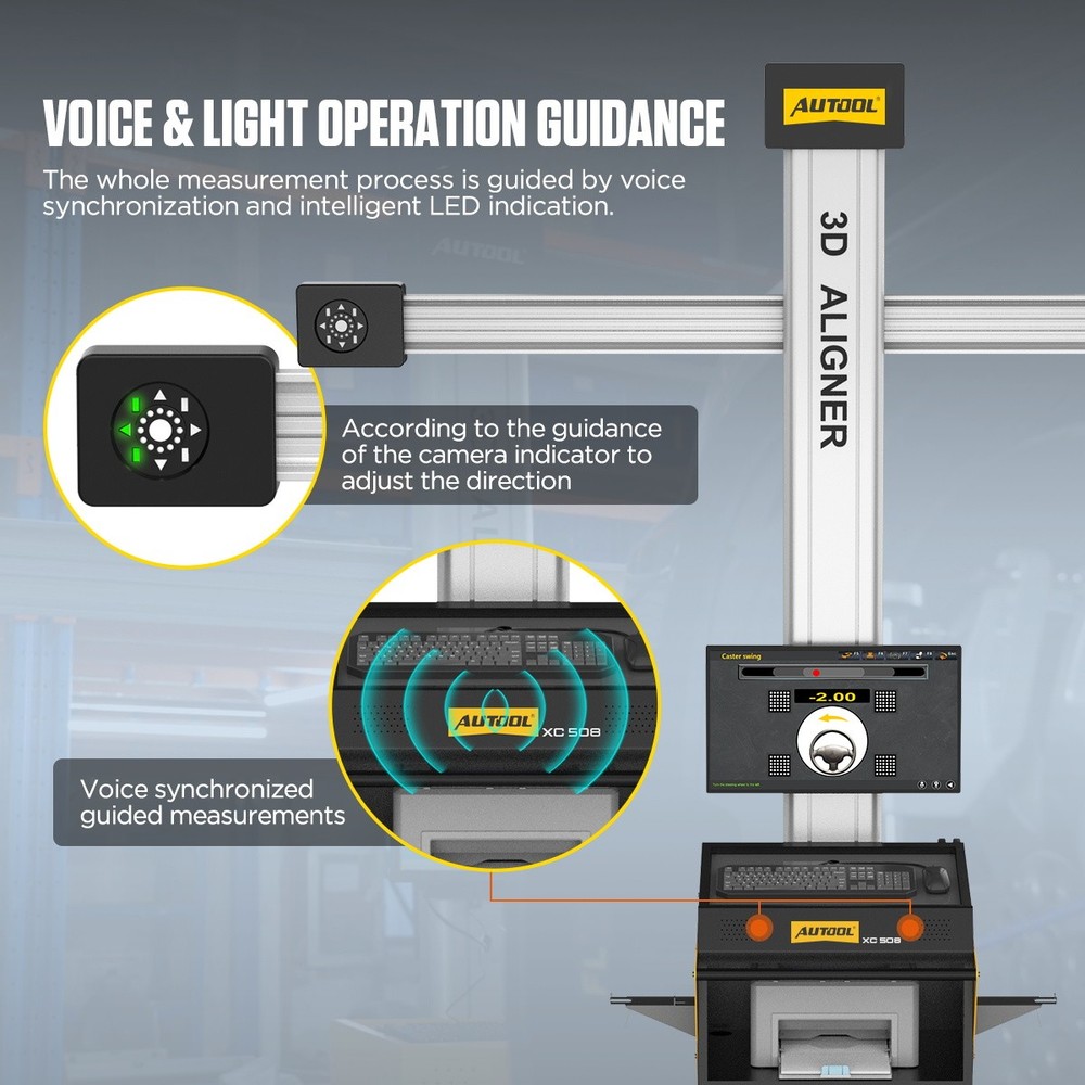 3D Wheel Alignment Machine Tire Aligner Automatic Lifting for two four-post
