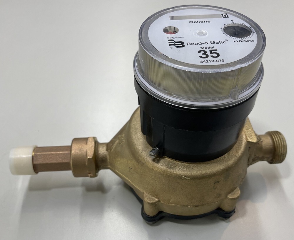 Badger Brass Water Meter Model 35 3/4”