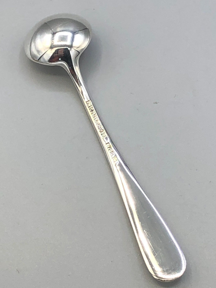 S. Kirk & Son Repousse Sterling Silver Master Salt Spoon 3.75"