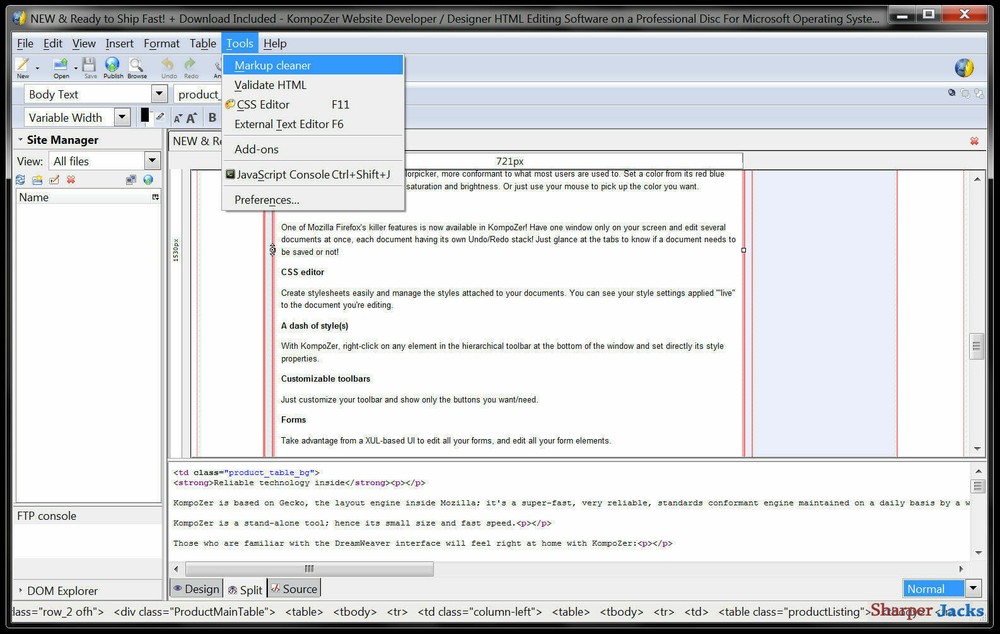NEW & Fast Ship! KompoZer Website Developer / Designer HTML Editing Software PC