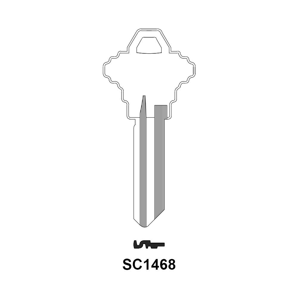 SC1468 Key Blank 6-PIN Brass