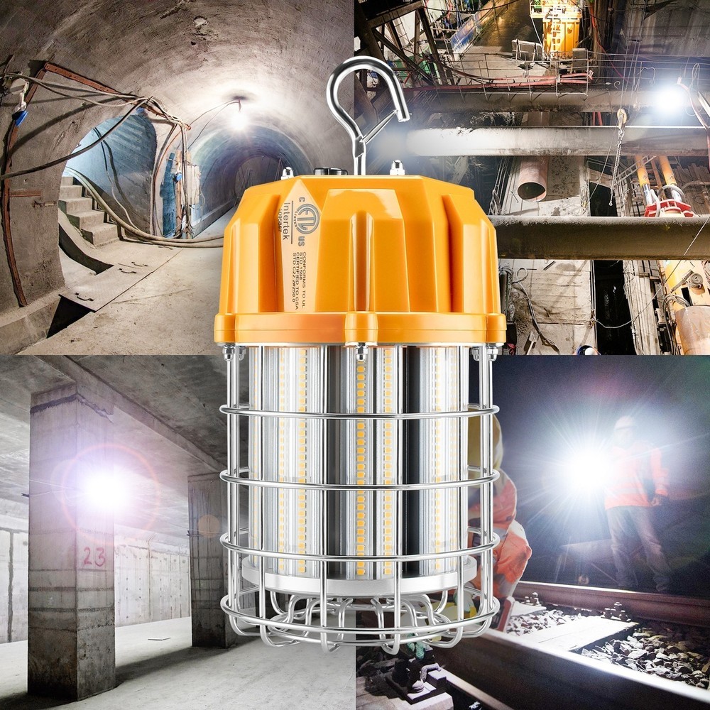 Construction Work Light 100W LED Temporary Hanging Job Site Work Lights 5000K US