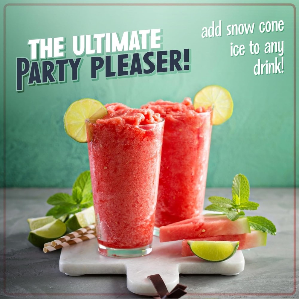 Compact Retro Ice Shaver - Create 20 Delicious Snow Cones - Safe & Fun