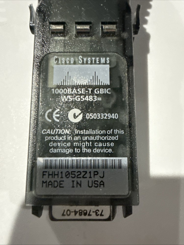 Cisco 1000Base-T GBIC Catalyst Transceiver Module (WS-G5483)