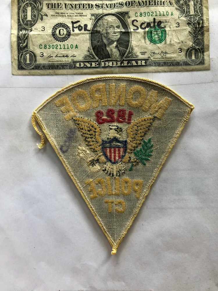 Monroe Connecticut Police Patch Un-sewn great shape