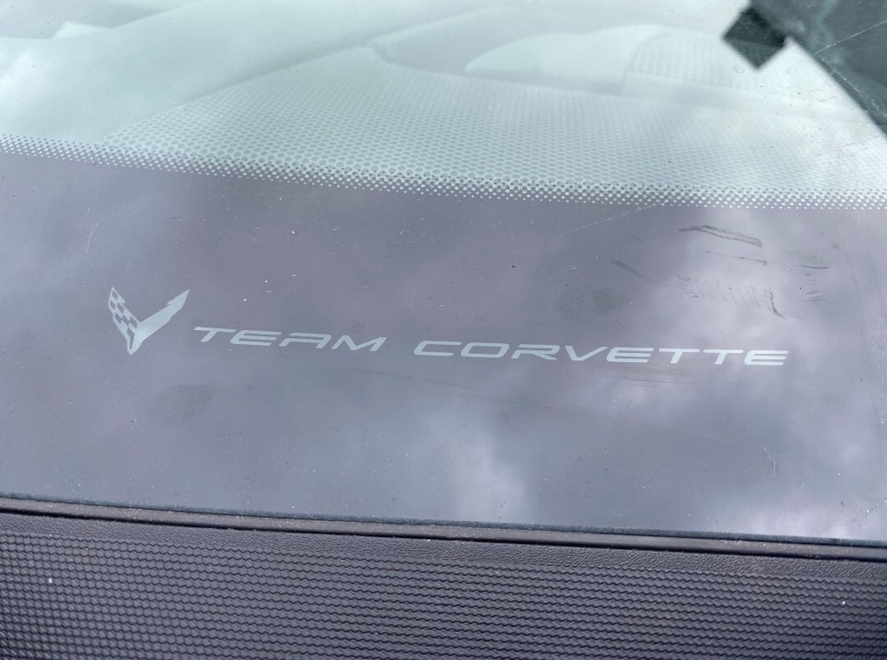 C8 Corvette TORCH RED 'TEAM CORVETTE' PLAIN BLANK VINYL INSERT! 2 IN X 7 IN