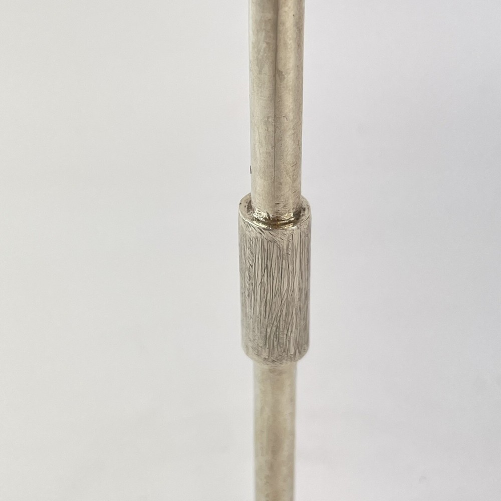 Vintage Spanish Silver Textured Bud Candlestick 23.5cm