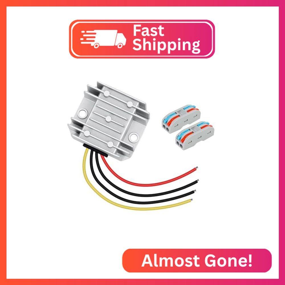 LeMotech DC 24v to 12v Converter 5A 60W Step Down Converter Voltage Reducer IP68