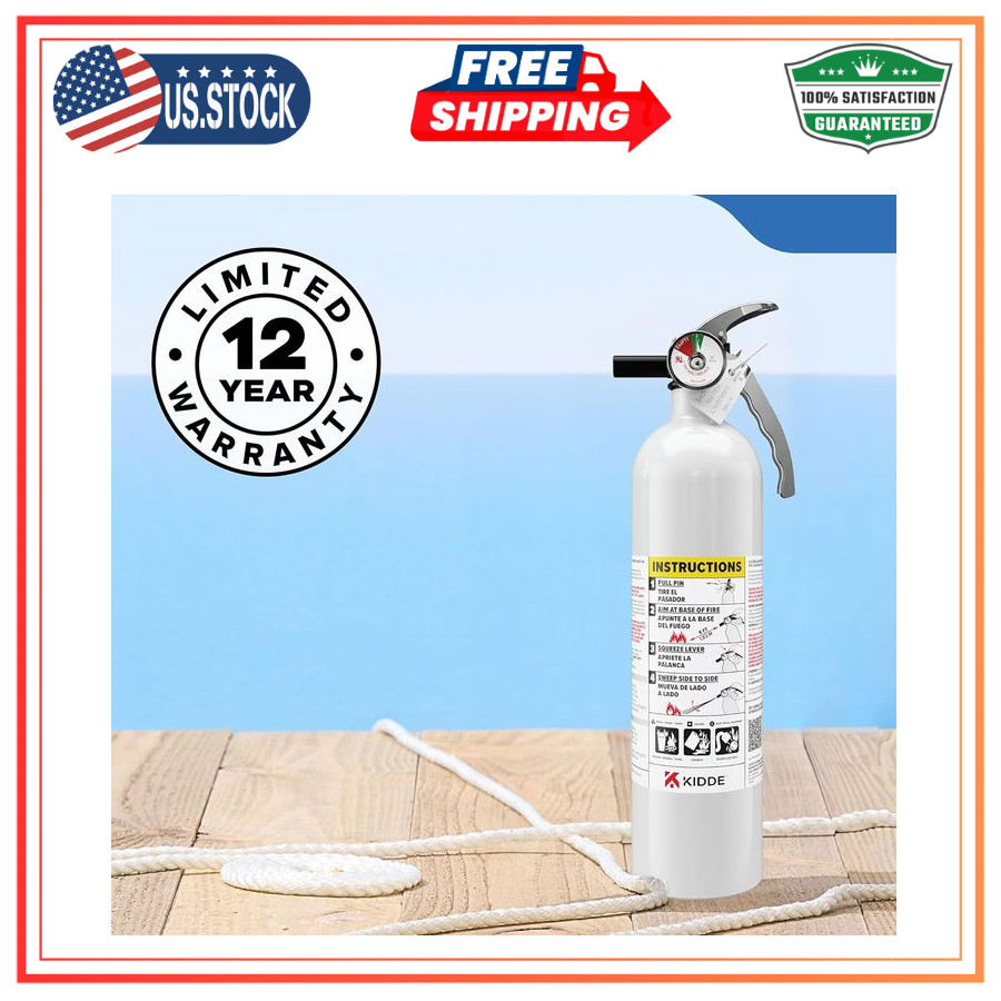 2 Pack Kidde Boat Fire Extinguishers, Single-Use 1A10BC, Reliable Safety