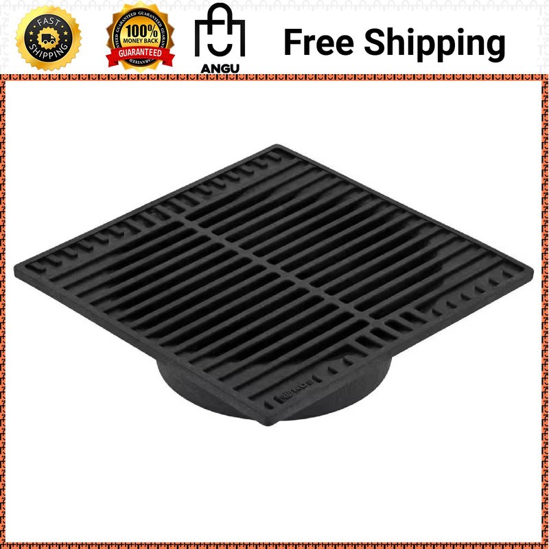 9 in Plastic Square Drainage Grate Black Replacement for Catch Basin 970