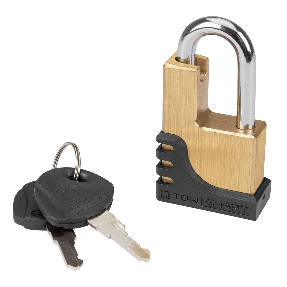 TowSmart Premium Coupler Lock with 2 Keys, Brass