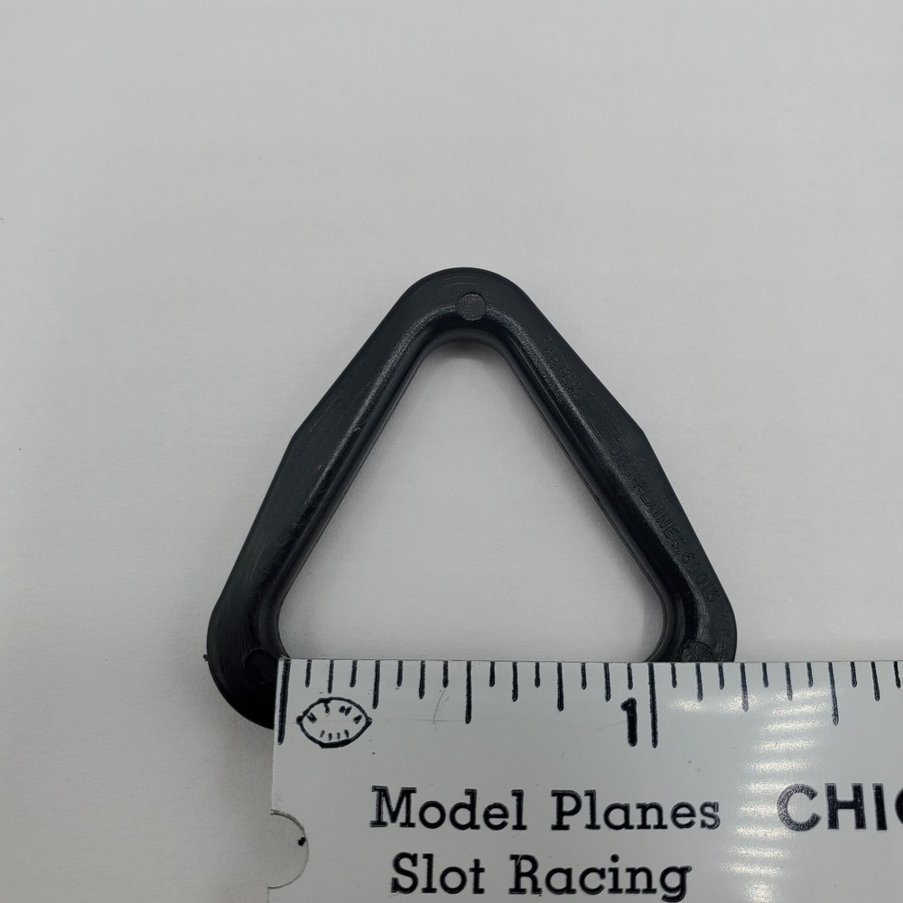 Fastex Dee Ring D-Ring 1" 1 Inch Inside Triangle Black Plastic Buckle Strap Nos